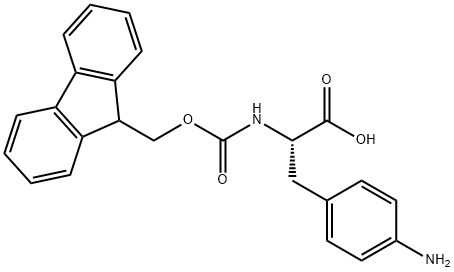 FMOC-4-アミノ-L-フェニルアラニン 化学構造式