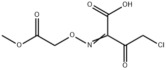 4-氯-2-(Z)-甲氧基甲酰甲氧基亚氨基-3-氧代丁酸 结构式
