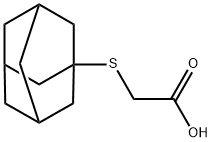 (金刚烷-1-基硫基)-乙酸 结构式