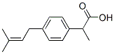 Benzeneacetic acid, -alpha--methyl-4-(3-methyl-2-butenyl)-, (-)- (9CI) Structure