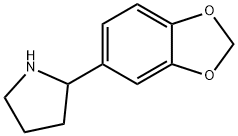 2-苯并[1,3]1,3-二氧杂环戊烯-5-基-吡咯烷 结构式