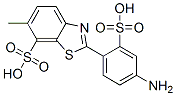 2-(4-aminosulphophenyl)-6-methylbenzothiazole-7-sulphonic acid Structure