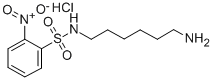1-AMINO-6-(2-NITROBENZENESULFONAMIDO)HEXANE HYDROCHLORIDE Structure