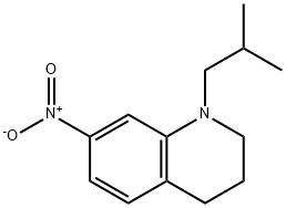 1-イソブチル-7-ニトロ-1,2,3,4-テトラヒドロキノリン 化学構造式