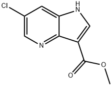 6-クロロ-1H-ピロロ[3,2-B]ピリジン-3-カルボン酸メチル 化学構造式