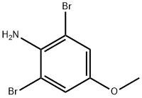 2,6-二溴-4-甲氧基苯胺 结构式