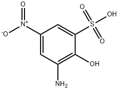 5-アミノ-6-ヒドロキシ-3-ニトロベンゼンスルホン酸 化学構造式