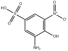 3-アミノ-4-ヒドロキシ-5-ニトロベンゼンスルホン酸 化学構造式