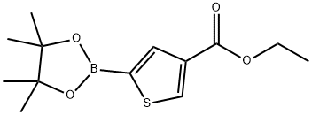 ethyl 5-(tetraMethyl-1,3,2-dioxaborolan-2-yl)thiophene-3-carboxylate Struktur