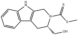 methyl 1,2,3,4-tetrahydro-3-hydroxymethyl-beta-carboline-2-carbodithioate Structure