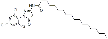 1-(2,4,6-Trichlorophenyl)-3-octadecanoylamino-2-pyrazolin-5-one Struktur