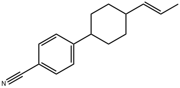 4-[4-[1-(E)-propenyl]cyclohexyl]-, trans-Benzonitrile Struktur