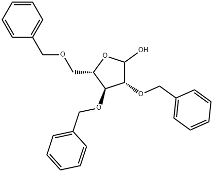 2,3,5-TRI-O-BENZYL-BETA-L-ARABINO-FURANOSE Struktur