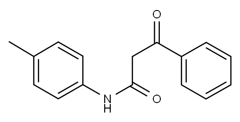 N-(4-甲基苯基)-Β-氧代-苯丙酰胺, 962-07-2, 结构式