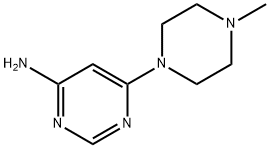 4-アミノ-6-(4-メチル-1-ピペラジニル)ピリミジン 化学構造式