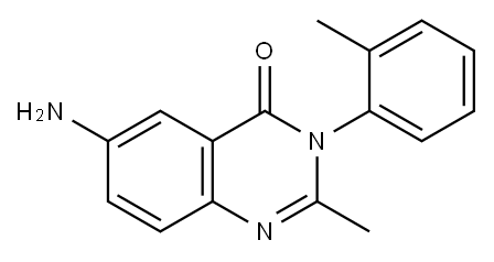 6-amino-2-methyl-3-(2-methylphenyl)quinazolin-4-one 结构式