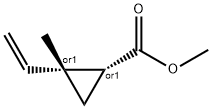Cyclopropanecarboxylic acid, 2-ethenyl-2-methyl-, methyl ester, cis- (9CI) Struktur