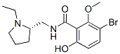 N-[[(2S)-1-Ethylpyrrolidine-2-yl]methyl]-2-methoxy-3-bromo-6-hydroxybenzamide 结构式