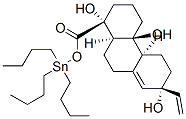 [1R-(1alpha,4a.beta.,4b.alpha.,7beta,10a.alpha.)]-tributyl[[(-1,2,3,4,4a,4b,5,6,7,9,10,10a-dodecahydro-1,4a,7-trihydroxy-7-vinyl-1-phenanthryl)carbonyl]oxy]stannane Structure