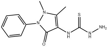 N-(1,5-DIMETHYL-3-OXO-2-PHENYL-2,3-DIHYDRO-1H-PYRAZOL-4-YL)HYDRAZINECARBOTHIOAMIDE 结构式