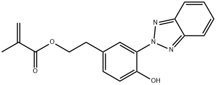 2-[3-(2H-苯并三唑-2-基)-4-羟基苯基]乙基 2-甲基丙烯酸酯, 96478-09-0, 结构式