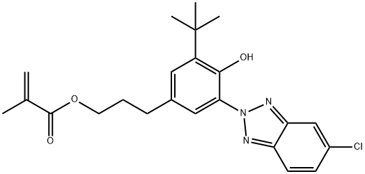 2-METHYLACRYLICACID3-[3-TERT-BUTYL-5-(5-CHLOROBENZOTRIAZOL-2-YL)-4-HYDROXYPHENYL]-PROPYLESTER Structure