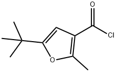 5-叔丁基-2-甲基呋喃-3-碳酰氯, 96543-75-8, 结构式