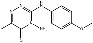 4-AMINO-3-(4-METHOXYANILINO)-6-METHYL-4,5-DIHYDRO-1,2,4-TRIAZIN-5-ONE 结构式