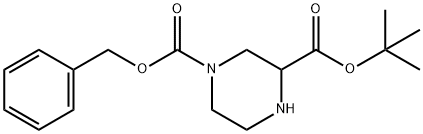 1-苄基3-(叔丁基)哌嗪-1,3-二羧酸酯 结构式
