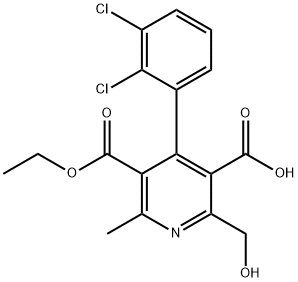 5-羧基-6-羟甲基脱氢非洛地平, 96558-29-1, 结构式