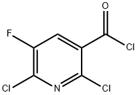 塩化2,6-ジクロロ-5-フルオロニコチノイル 化学構造式