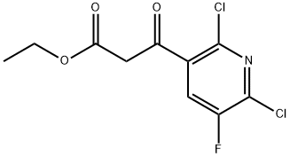 Ethyl 2,6-dichloro-5-fluoro-pyridine-3-acetoacetate Structure
