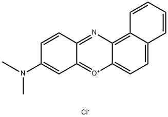 9-(ジメチルアミノ)ベンゾ[a]フェノキサジン-7-イウム・クロリド 化学構造式