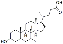 3-hydroxy-7-methylcholanoic acid Structure