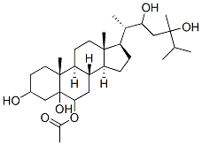 24-methylcholestane-3,5,6,22,24-pentol 6-acetate 结构式
