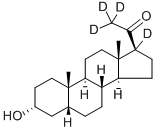 5B-PREGNAN-3A-OL-20-ONE-17,21,21,21-D4 结构式