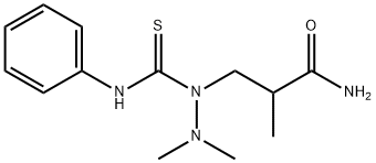 3-(2,2-Dimethyl-1-phenylthiocarbamoylhydrazino)-2-methylpropionamide Structure