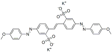 dipotassium 4,4'-bis[(4-methoxyphenyl)azo]stilbene-2,2'-disulphonate Structure