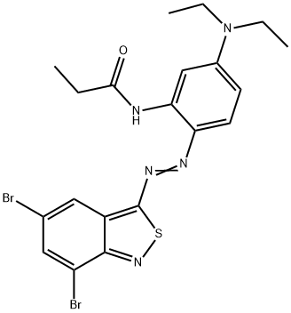 N-[2-[5,7-Dibromo-2,1-benzisothiazol-3-ylazo]-5-(diethylamino)phenyl]propionamide Structure