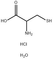 DL-盐酸半胱氨酸一水 结构式