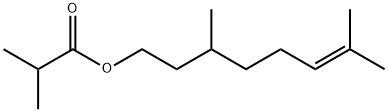 (2-甲基)3,7-二甲基-6-辛烯丙酸酯, 97-89-2, 结构式