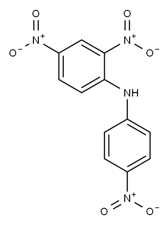 2,4-ジニトロ-N-(4-ニトロフェニル)アニリン 化学構造式