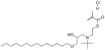 2-[(1,1-dimethylethyl)[2-hydroxy-3-(tetradecyloxy)propyl]amino]ethyl methacrylate hydrochloride 结构式
