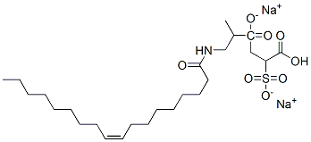 disodium (Z)-4-[1-methyl-2-[(1-oxooctadec-9-enyl)amino]ethyl] 2-sulphonatosuccinate 结构式