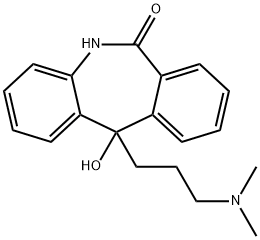 11-[3-(ジメチルアミノ)プロピル]-6,11-ジヒドロ-11-ヒドロキシ-5H-ジベンゾ[b,e]アゼピン-6-オン 化学構造式