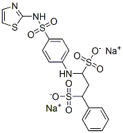 disodium 1-phenyl-3-[[4-[(thiazol-2-ylamino)sulphonyl]phenyl]amino]propane-1,3-disulphonate Structure
