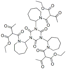 triethyl 2,2',2''-[(2,4,6-trioxo-1,3,5-triazine-1,3,5(2H,4H,6H)-triyl)tris(hexane-6,1-diyliminocarbonyl)]tris[3-oxobutyrate] Structure