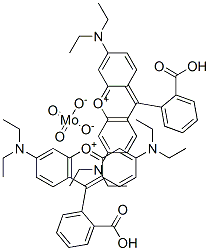 Xanthylium, 9-(2-carboxyphenyl)-3,6-bis(diethylamino)-, molybdate Structure