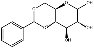 4,6-O-ベンジリデン-D-グルコピラノース 化学構造式