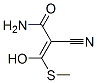 2-Propenamide,  2-cyano-3-hydroxy-3-(methylthio)- Structure